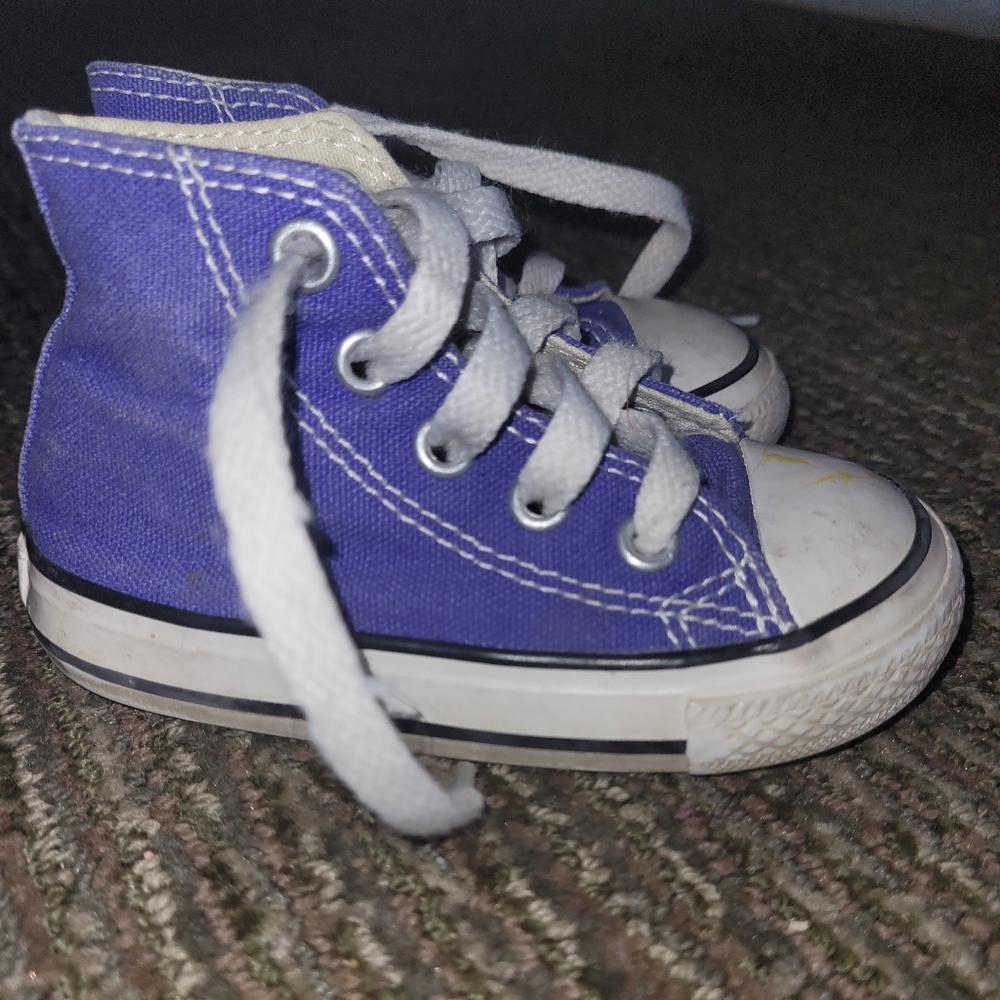 Purple high top converse